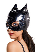 Маска кошки Glossy ANN из материала Wetlook, черная
