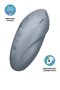 Вибромассажер Satisfyer Tap & Climax 1, серо-голубой Вибромассажер Satisfyer Tap & Climax 1, серо-голубой