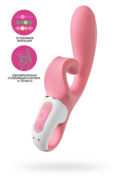 Вибратор Satisfyer Hug me, розовый