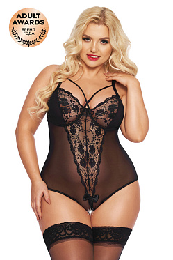 Боди SoftLine Collection, Amanda, чёрное (XL)