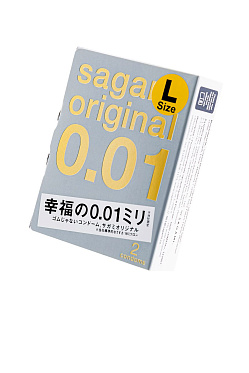 Презервативы полиуретановые Sagami Original 001 L-SIZE (2шт.)