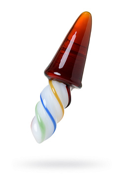 Анальная втулка Sexus Glass (стекло), спираль, 13 см.