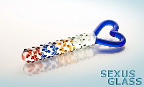 Фаллоимитатор Sexus Glass (стекло), ключ, 21 см.