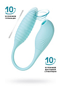 Вакуумно-волновой стимулятор и яйцо-пульсатор JOS Roow, голубой