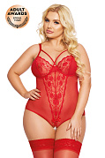 Боди SoftLine Collection, Amanda, красное (XXL) Боди SoftLine Collection, Amanda, красное (XXL)