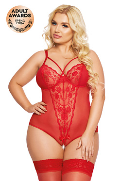 Боди SoftLine Collection, Amanda, красное (XXL)