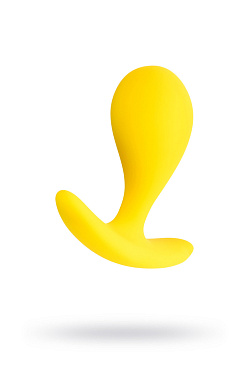 Анальная втулка ToDo Blob, силикон, желтая, 5,5 см.