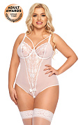 Боди SoftLine Collection, Amanda, белое (XXXL) Боди SoftLine Collection, Amanda, белое (XXXL)