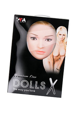 Кукла надувная Dolls-X, Liliana, блондинка, реалистичная голова, 2 отверстия