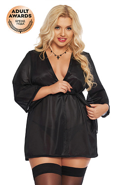 Пеньюар SoftLine Collection, Ramona, черный (XL)