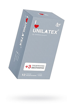 Презервативы Unilatex Dotted с точками (12+3шт.)