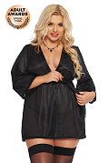 Пеньюар SoftLine Collection, Ramona, черный (XL)