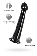 Нереалистичный фаллоимитатор Jelly Dildo M, черный, 18 см