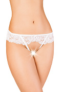 Эротические трусики Erolanta Lingerie Collection кружевные белые (42-44)