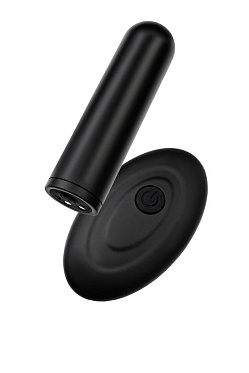 Вибропуля RealStick CALIBER с пультом управления, черная