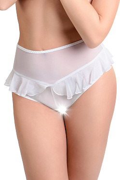 Эротические трусики с высокой посадкой Lana, белые (54-56)