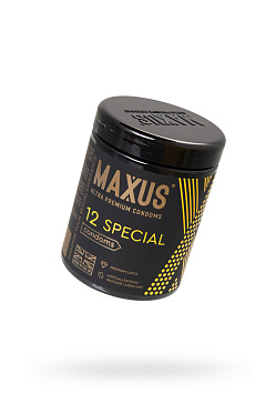 Презервативы MAXUS в большом пластиковом кейсе, SPECIAL точечно-ребристые (12шт.)