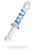 Фаллоимитатор Sexus Glass (стекло) с ребрами, прозрачно-синий, 22 см. Фаллоимитатор Sexus Glass (стекло) с ребрами, прозрачно-синий, 22 см.